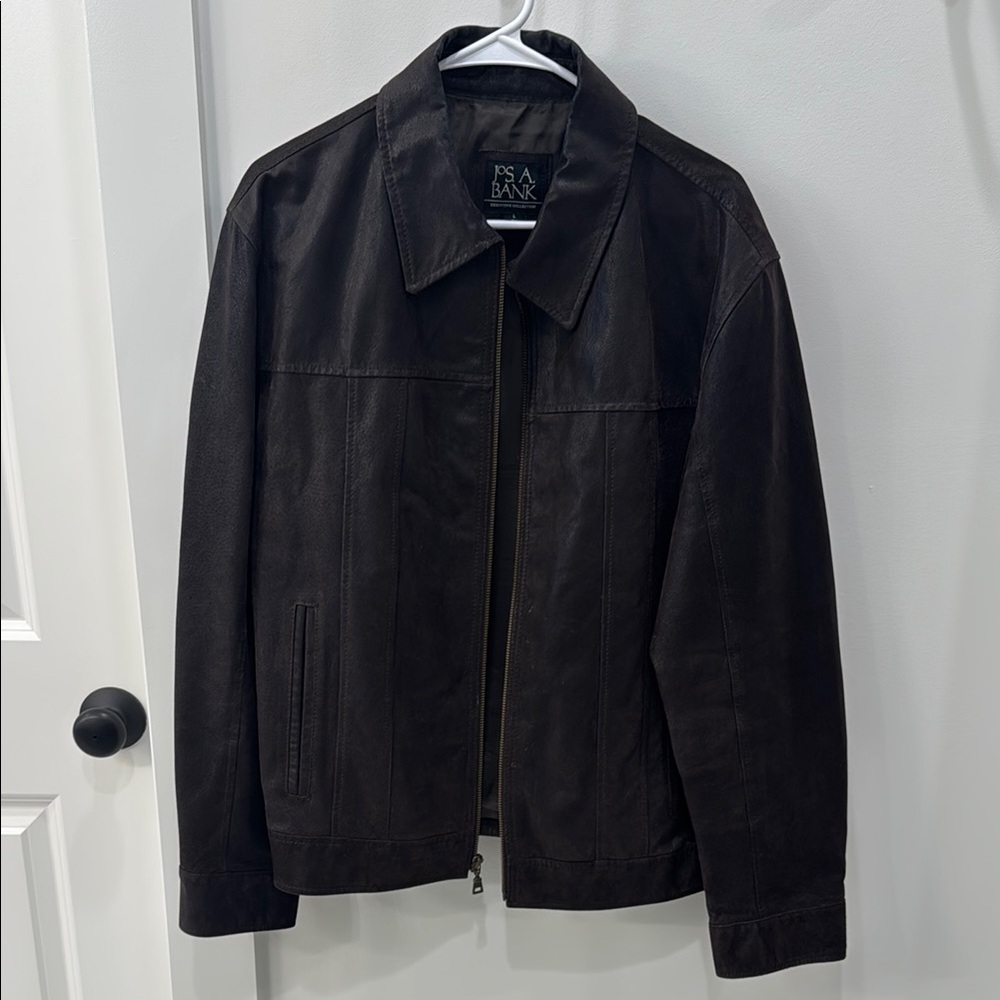 Jos. A. Bank Dark Brown Leather Jacket